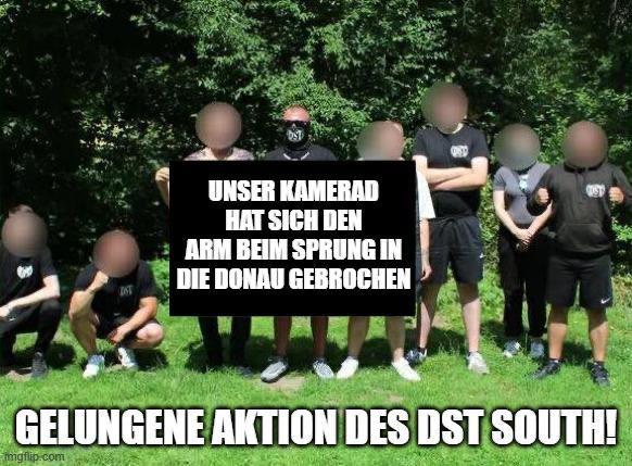 DST Neonazi bricht sich beim Badeausflug in Ulm seinen rechten Arm