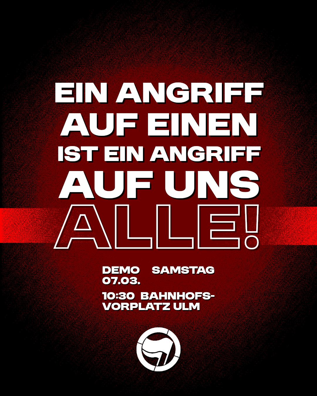 Ein Angriff auf einen ist ein Angriff auf  uns alle